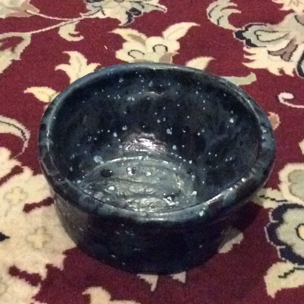 Thrifted handmade pottery bowl